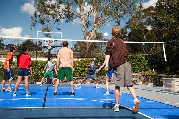 sport court stock photo